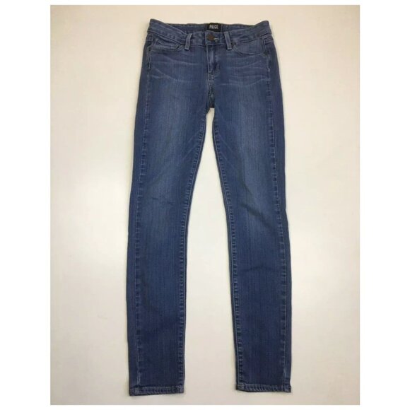 PAIGE Premium Denim Lex Wash 5 Pocket Logo Hardware Verdugo Ultra Skinny Jeans - Picture 1 of 13